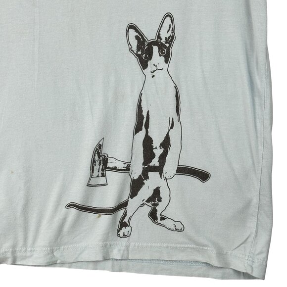 Lane Seven Graphic Tee Women's 2XL Blue With Quirky Cat Design - Picture 3 of 8